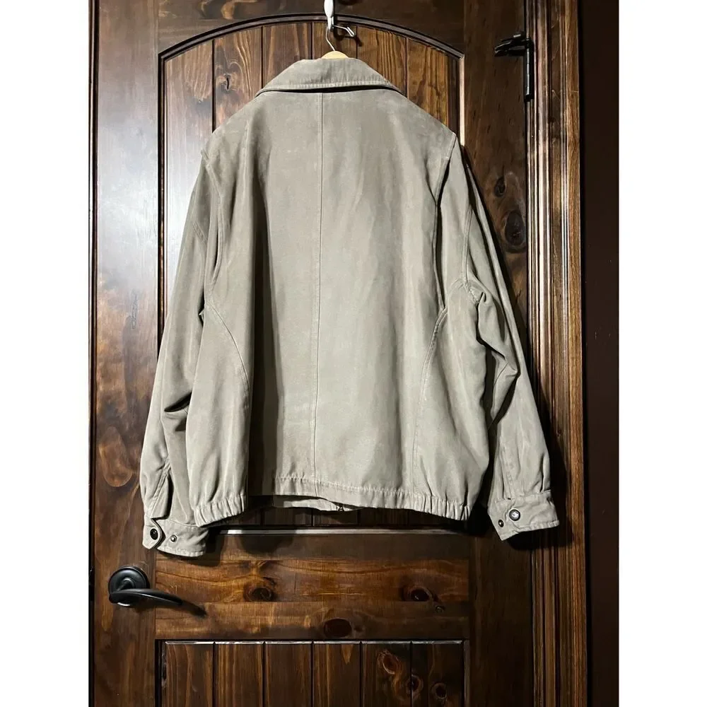 Weatherproof Faux Suede Bomber Jacket Size Xl